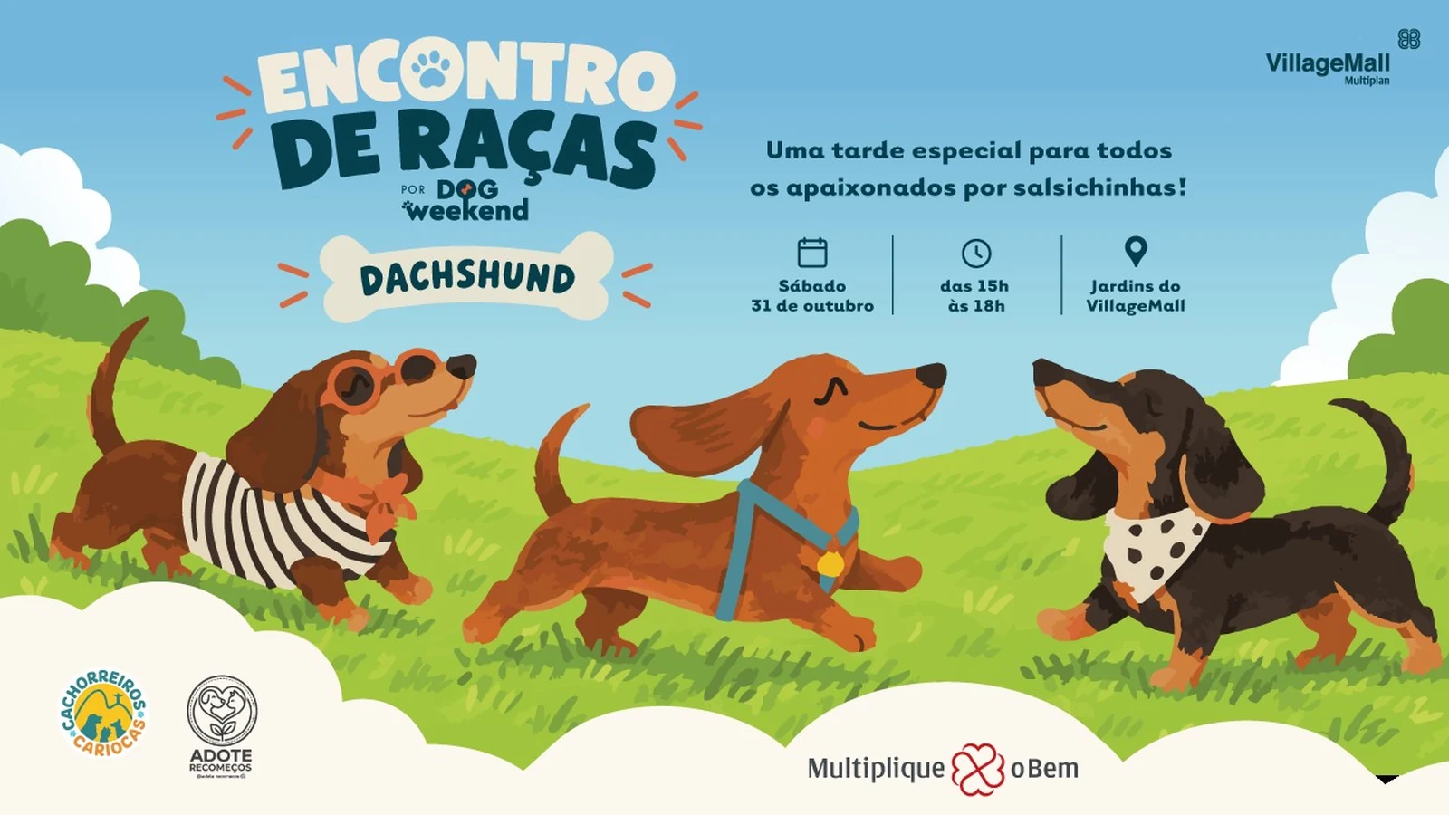 villagemall recebe primeiro encontro de caes salsichinha com adocao featured